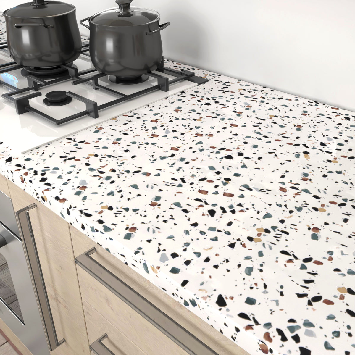 Contact Paper for Walls  Terrazzo, White, Countertops, Gold –  JamesAndColors