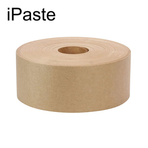 iPaste Hardware 3" x 600' Feet Gummed Paper Water Activated Sealing Carton Box Brown Kraft Packaging Machine Shipping Tape