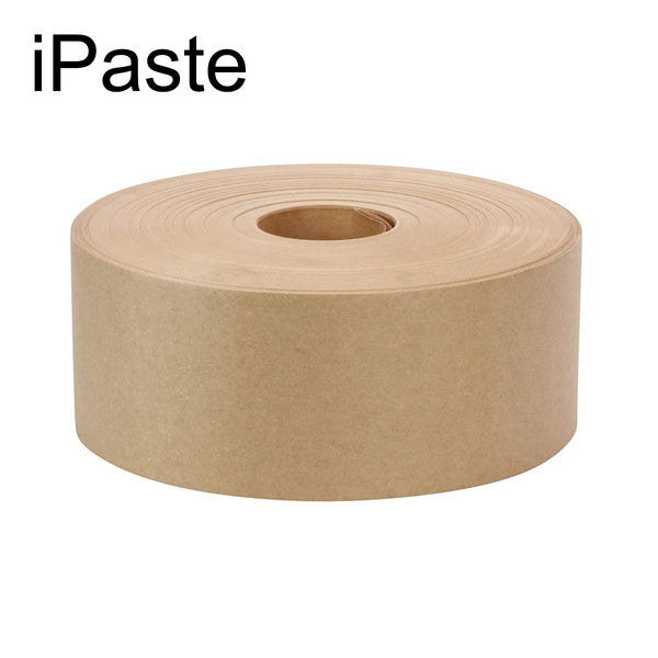 iPaste Hardware 3" x 600' Feet Gummed Paper Water Activated Sealing Carton Box Brown Kraft Packaging Machine Shipping Tape