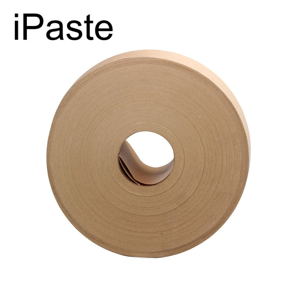 iPaste Hardware 3" x 600' Feet Gummed Paper Water Activated Sealing Carton Box Brown Kraft Packaging Machine Shipping Tape