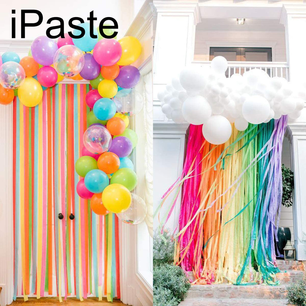 8 Rolls Crepe Paper Streamers in 8 Colors, Wedding Birthday Baby Shower  Graduation Colorful Candyland Party Decoration Backdrop, Rainbow DIY  Supplies