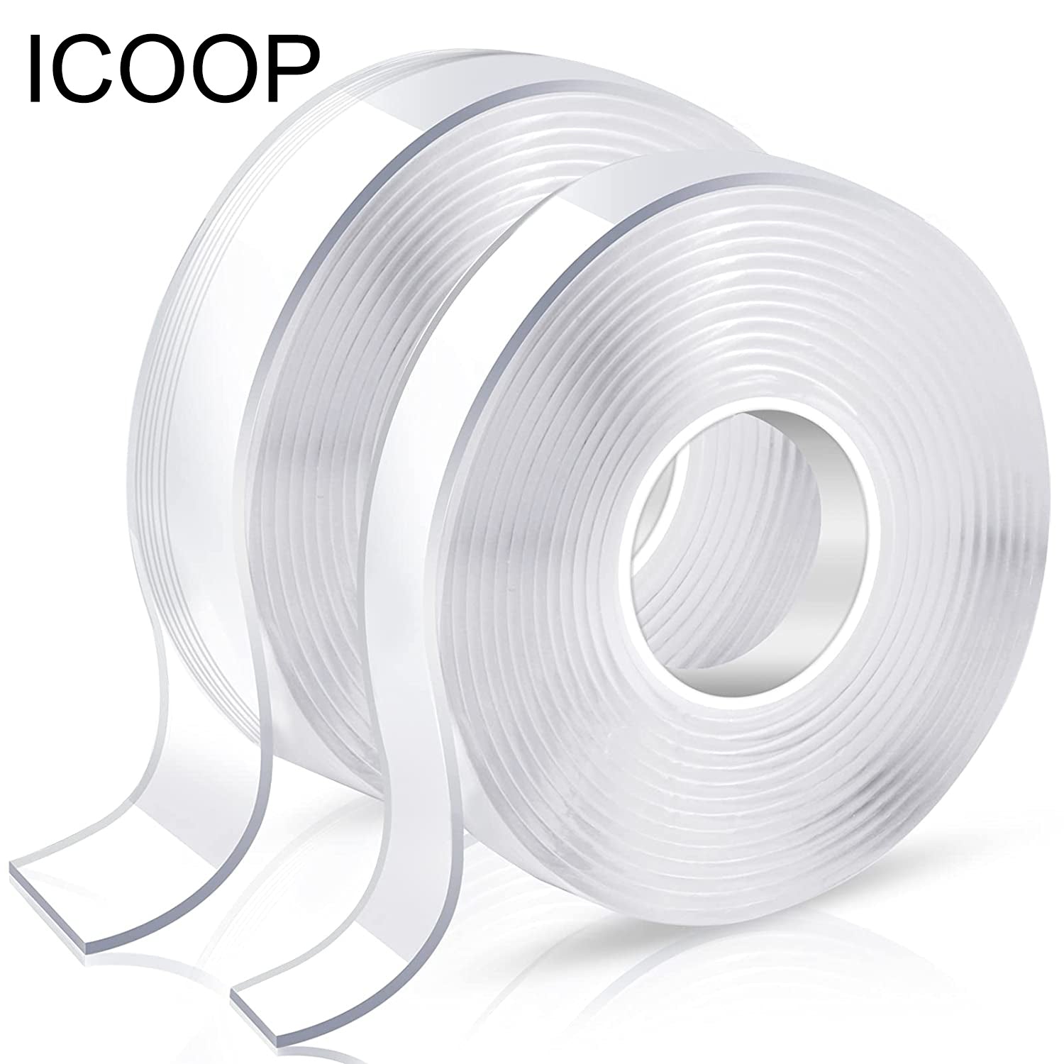Double Sided Tape Heavy Duty Nano Strong Mounting Adhesive Tape, Removable  Clear Two Sided Double Stick Wall Tape Picture Hanging Strips Extra Large