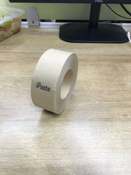 iPaste Hardware 3" x 600' Feet Gummed Paper Water Activated Sealing Carton Box Brown Kraft Packaging Machine Shipping Tape